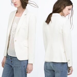 ZARA White Women's Blazer